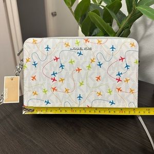 Michael Kors Airplane print crossbody bag
